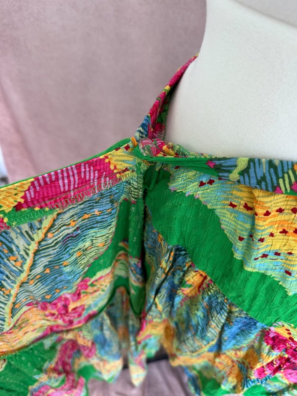 Cynthia Rowley L Green Tropical Wrap Skirt - Picture 2 of 6